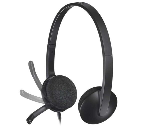 Logitech H340 Auriculares con Microfono USB - Microfono Plegable - Diadema Ajustable - Almohadillas Acolchadas - Cable de 1.80m - Color Negro - Imagen 2