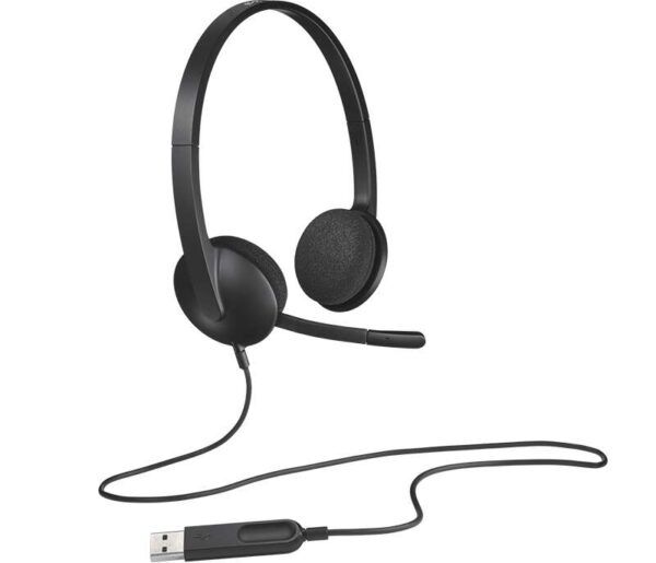 Logitech H340 Auriculares con Microfono USB - Microfono Plegable - Diadema Ajustable - Almohadillas Acolchadas - Cable de 1.80m - Color Negro - Imagen 4