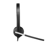 Logitech H650E Auriculares con Microfono USB - Microfono Plegable - Almohadillas Acolchadas - Controles en Cable - Color Negro - Imagen 3