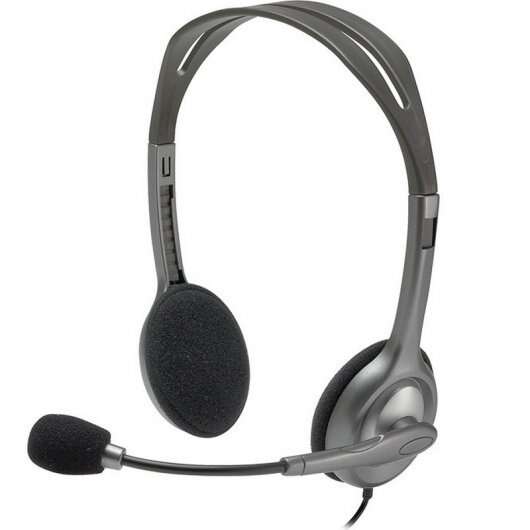 127473_1 Logitech H111 Auriculares Estereo con Microfono - Microfono Giratorio - Diadema ajustable - Jack 3.5mm - Cable de 1.80m - Color Gris - Imagen 1