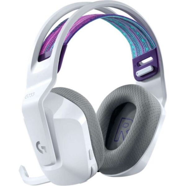Logitech G733 Auriculares Gaming Inalambricos DTS 7.1 con Microfono - Tecnologia Lightspeed - Iluminacion RGB - Autonomia hasta 29h - Microfono Extraible - Almohadillas Acolchadas - Controles en Auricular - Color Blanco - Imagen 2