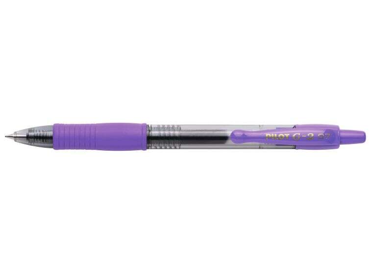 130613_1 Pilot Boligrafo de Gel G2 Rollerball Retractil - Recargable - Punta de Bola Redonda 0.7mm - Trazo 0.32mm - Grip Ergonomico - Color Violeta - Imagen 1