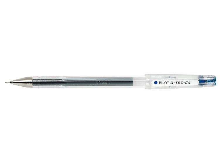 130714_1 Pilot Boligrafo de Gel G-Tec C4 - Extra Fino - Recargable - Punta de Bola 0.4mm - Trazo 0.2mm - Color Azul - Imagen 1