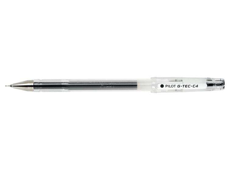130719_1 Pilot Boligrafo de Gel G-Tec C4 - Extra Fino - Recargable - Punta de Bola 0.4mm - Trazo 0.2mm - Color Negro - Imagen 1
