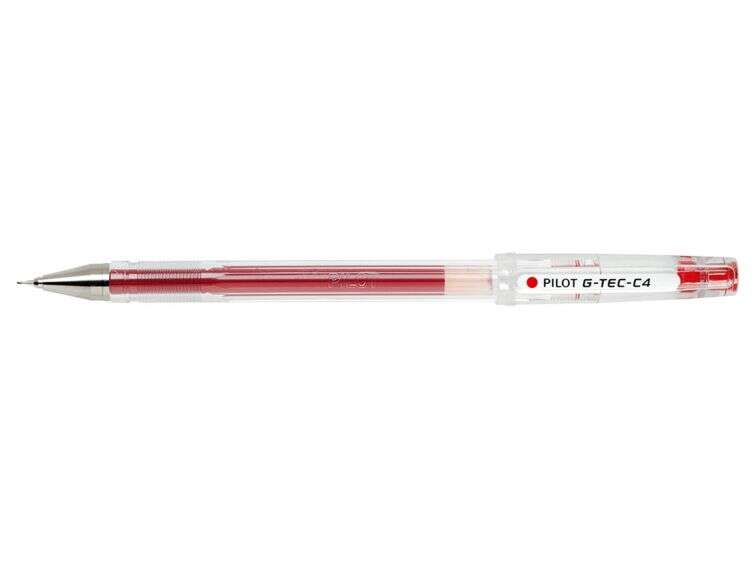 130724_1 Pilot Boligrafo de Gel G-Tec C4 - Extra Fino - Recargable - Punta de Bola 0.4mm - Trazo 0.2mm - Color Rojo - Imagen 1