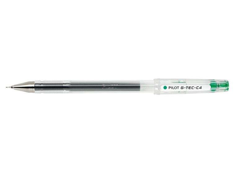 130729_1 Pilot Boligrafo de Gel G-Tec C4 - Extra Fino - Recargable - Punta de Bola 0.4mm - Trazo 0.2mm - Color Verde - Imagen 1