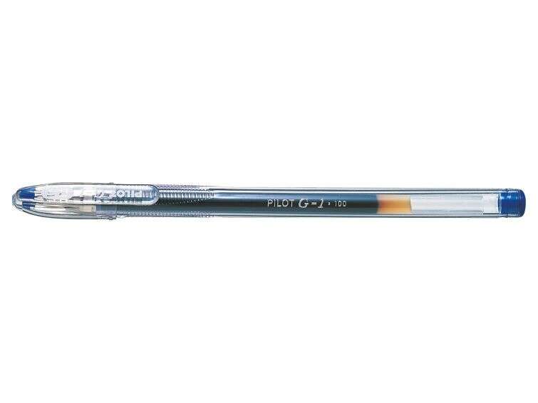 131054_1 Pilot Boligrafo de Gel G1 - Recargable - Punta de Bola 0.5mm - Trazo 0.3mm - Cuerpo Transparente - Color Azul - Imagen 1
