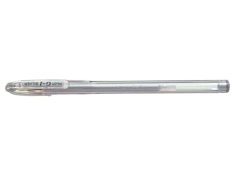 131119_1 Pilot Boligrafo de Gel G1 - Recargable - Punta de Bola 0.7mm - Trazo 0.32mm - Cuerpo Transparente - Color Plata - Imagen 1