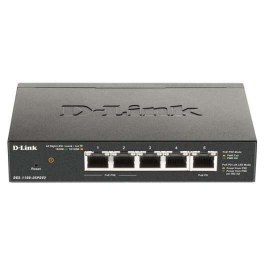 136049_1 D-Link Switch Smart 5 Puertos Gigabit 10/100/1000 Mbps - PoE - Imagen 1