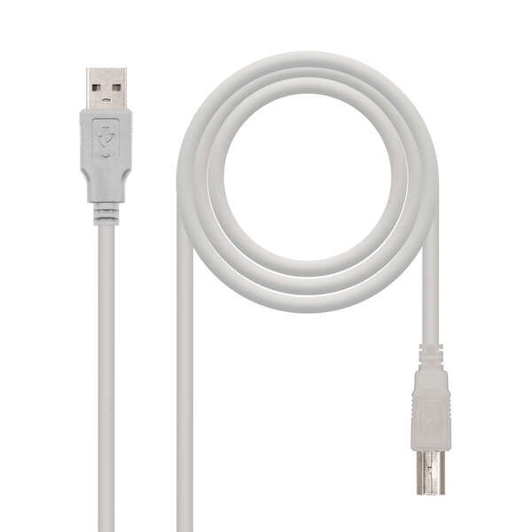 137874_1 Nanocable Cable de Impresora USB-A 2.0 Macho a USB-B Macho 3m - Imagen 1