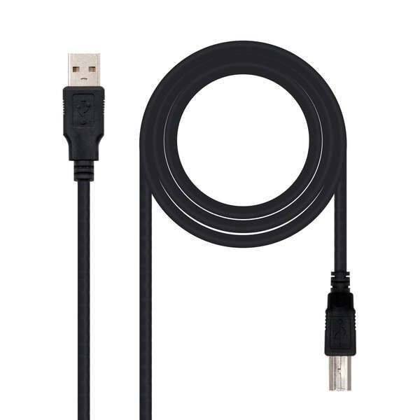 137889_1 Nanocable Cable de Impresora USB-A 2.0 Macho a USB-B Macho 1.80m - Imagen 1