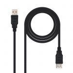 Cable Prolongador de impresora USB-A 2.0 Macho a USB-A Hembra 1m