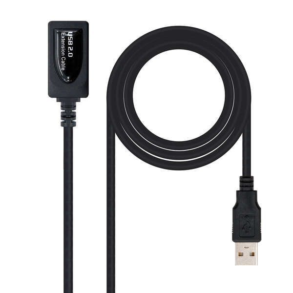 137934_1 Nanocable Cable Prolongador con Amplificador USB-A 2.0 Macho a USB-A Hembra 5m - Imagen 1