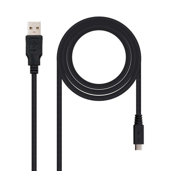 138004_1 Nanocable Cable USB-A 2.0 Macho a Micro-USB Macho 0.8m - Imagen 1