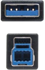 Nanocable Cable de Impresora USB-A 3.0 Macho a USB-B Macho 2m - Imagen 3