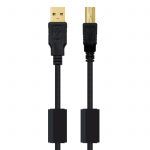 Nanocable Cable de Impresora con Ferrita USB-B 2.0 Macho a USB-A Macho 2m - Imagen 2
