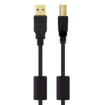 Nanocable Cable de Impresora con Ferrita USB-B 2.0 Macho a USB-A Macho 5m - Imagen 2