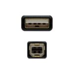 Nanocable Cable de Impresora con Ferrita USB-B 2.0 Macho a USB-A Macho 5m - Imagen 3