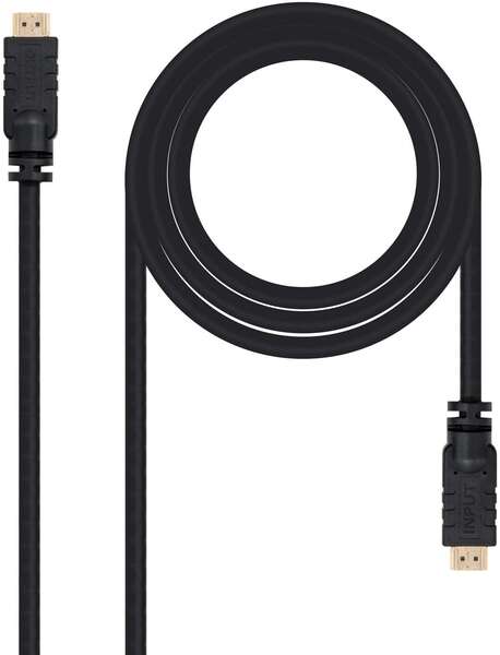 138839_1 Nanocable Cable HDMI v1.4 con Repetidor Macho a HDMI v1.4 Macho 15m - Alta Velocidad - Color Negro - Imagen 1