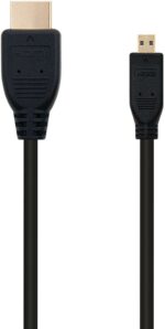 Nanocable Cable Micro HDMI v1.4 Macho a HDMI v1.4 Macho 0.80m - Alta Velocidad - Color Negro - Imagen 2