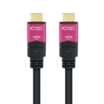 Nanocable Cable HDMI v2.0 Macho con Repetidor a HDMI v2.0 Macho 15m - 4K@60Hz 18Gbps - Alta Velocidad - Color Negro/Rosa - Imagen 2