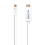 Nanocable Cable Conversor Mini DP Macho a HDMI v1.4 Macho 5m - Color Blanco - Imagen 2