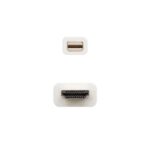Nanocable Cable Conversor Mini DP Macho a HDMI v1.4 Macho 5m - Color Blanco - Imagen 3