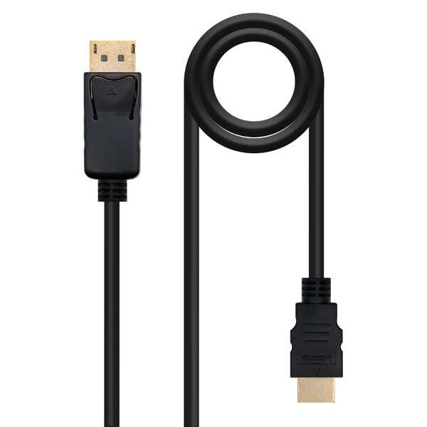 139139_1 Nanocable Cable Conversor DisplayPort Macho a HDMI Macho 2m - Color Negro - Imagen 1