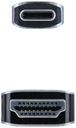 Nanocable Cable Conversor USB-C Macho a HDMI Macho 1.80m - Color Negro/Plata - Imagen 3