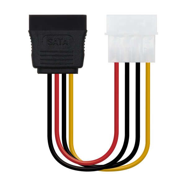 139299_1 Nanocable Cable SATA Alimentacion 5.25" Molex 4pin Macho a SATA Hembra OEM 0.16m - Imagen 1