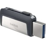 Sandisk Ultra Dual Memoria USB-C y USB-A 128GB - Hasta 150MB/s de Lectura - Diseño Metalico - Color Acero/Negro (Pendrive) - Imagen 2