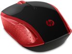 HP 200 Raton Inalambrico USB 1000dpi - 3 Botones - Uso Ambidiestro - Color Negro/Rojo