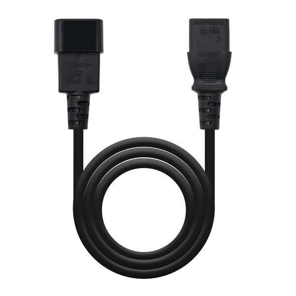 141679_1 Nanocable Cable de Alimentacion CPU C13 Hembra a C14 Macho 3m - Color Negro - Imagen 1