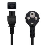 Nanocable Cable de Alimentacion CEE7 Acodado Macho a M-C5 Hembra Trebol 1.50m - Color Negro - Imagen 2