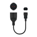 Nanocable Cable Adaptador para SAIs C14 Macho a CEE7 Hembra 16A 0.25m - Color Negro - Imagen 2