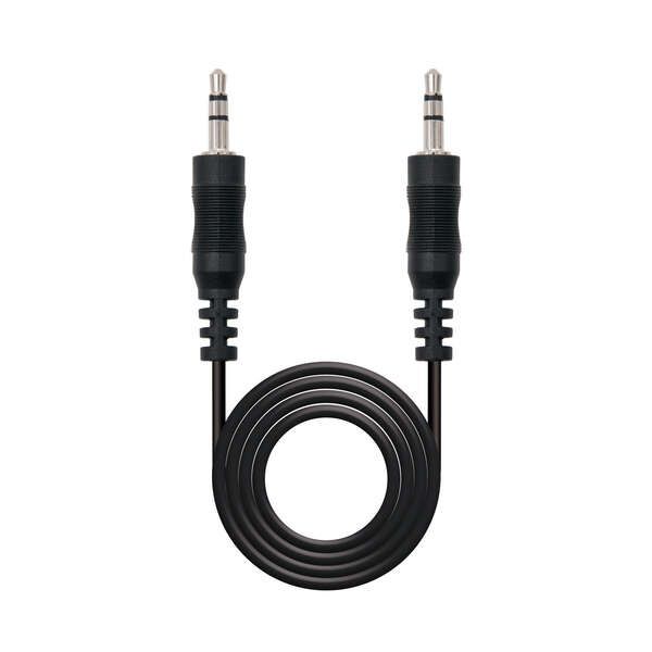 141864_1 Nanocable Cable Audio Estereo Jack 3.5mm Macho a Jack 3.5mm Macho 15m - Color Negro - Imagen 1