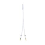 Nanocable Cable Adaptador Audio Jack 3.5mm Hembra 4 Pines a 2x Jack 3.5mm Macho 3 Pines 0.20m - Color Blanco - Imagen 2