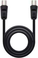 Nanocable Cable de Antena TV 75 OHM Macho/Hembra 1.80m - Color Negro
