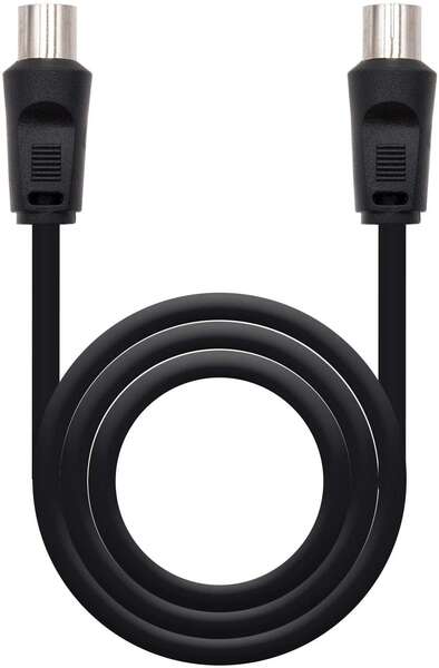 141889_1 Nanocable Cable de Antena TV 75 OHM Macho/Hembra 1.80m - Color Negro - Imagen 1