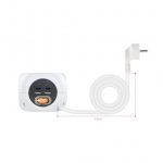 Nanocable Base de 3 Enchufes Tipo F + 2x USB-A y 2x USB-C con Interruptor - Cable de 1.40m - Imagen 4