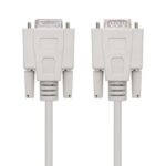 Nanocable Cable Serie Modem DB9 Macho a DB9 Hembra 6m - Color Beige - Imagen 2