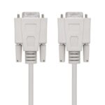 Nanocable Cable Serie Modem DB9 Hembra a DB9 Hembra 1.80m - Color Beige - Imagen 2