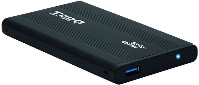 142199_1 Tooq Carcasa Externa HDD/SDD 2.5" hasta 9,5mm SATA USB 3.0 - Color Negro - Imagen 1