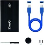 Tooq Carcasa Externa HDD/SDD 2.5" hasta 9,5mm SATA USB 3.0 - Color Negro - Imagen 4