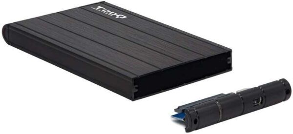 Tooq Carcasa Externa HDD/SDD 2.5" hasta 9,5mm SATA USB 3.0 - Color Negro - Imagen 2
