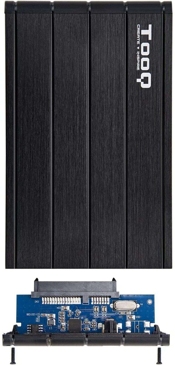 Tooq Carcasa Externa HDD/SDD 2.5" hasta 9,5mm SATA USB 3.0 - Color Negro - Imagen 3