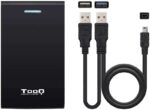 Tooq Carcasa Externa HDD/SDD 2.5" hasta 12,5mm SATA USB 3.0 - Sin Tornillos - Color Negro - Imagen 3