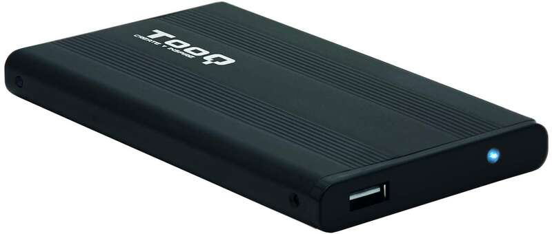 142219_1 Tooq Carcasa Externa HDD/SDD 2.5" hasta 9,5mm SATA USB 2.0 - Color Negro - Imagen 1