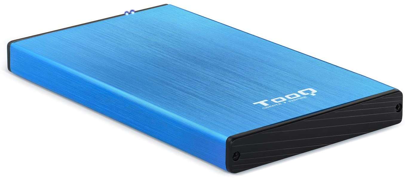 142264_1 Tooq Carcasa Externa HDD/SDD 2.5" hasta 9,5mm SATA USB 3.0 - Color Azul - Imagen 1