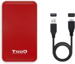 Tooq Carcasa Externa HDD/SDD 2.5" hasta 9.5mm SATA USB 3.0/3.1 Gen 1 - Sin Tornillos - Color Rojo/Blanco - Imagen 3